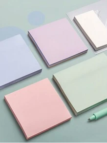 100pcs/Pack Colorful Sticky Notes, Removable Self-Adhesive Memo Pad, Multi-Sized Sticky Memo Paper For Notes, Messages & Reminders Back To School