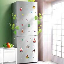 圣诞装饰品，精美圣诞贴纸，可移除静电贴，各种圣诞组合窗贴，圣诞礼物 - 彩色 - 查看 2