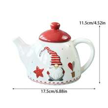 Nordic Stitching Santa Claus Bowls And Plates Tableware Set Embossed Sealed Jar Spice Jar Western Ceramic Flat Plate Cup Christmas Tableware Set,School Supplies