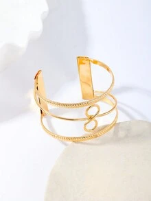 1 Máy Tính Vintage Sang Trọng Kim Loại Hình Học Rỗng Số 8 Thiết Kế Mở Lắc Tay Vòng Tay, Thích Hợp Cho Các Bữa Tiệc Và Dạ Tiệc - cổ điển - Xem 4