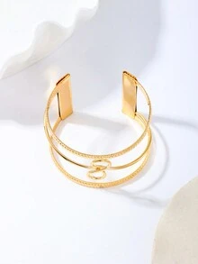 1 Máy Tính Vintage Sang Trọng Kim Loại Hình Học Rỗng Số 8 Thiết Kế Mở Lắc Tay Vòng Tay, Thích Hợp Cho Các Bữa Tiệc Và Dạ Tiệc - cổ điển - Xem 3