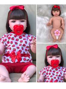 Reborn Baby Doll Realistic Silicone Girl Promotion - 紅色 - 查看 1