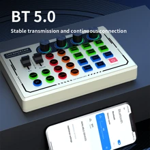Mezclador de audio profesional NXG compatible con PC, portátil, teléfono inteligente, grabación de juegos, transmisión en vivo, micrófono de condensador para estudio de video - Multicolor - Ver 6