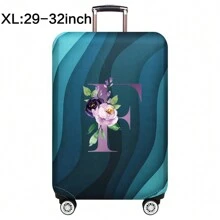 Capas de bagagem, capas de porta-malas, capas contra poeira, 18-32 polegadas, protetor, resistente a arranhões, impressão de corpo inteiro, mala de viagem, capa protetora lavável, acessórios de viagem, suprimentos de bagagem, moda, flor roxa, bolsa para escola, acessórios escolares, material escolar