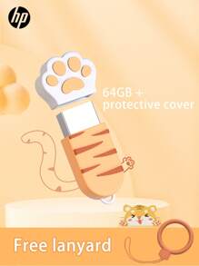 HP USB Flash Drive USB 2.0 Flash Drive Memory Stick USB Drive Jump Drive USB Storage Flash Drive Pen Drive Thumb Drive USB Flash Drive Portable Large Capacity Pen Drive 32GB, 64GB For Desktop Laptop Keychain, Cute Cat Paw Pendant Memory Drive Ideas, Gift Mobile USB Drive - Blue - View 15