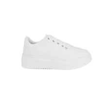 Women's Casual Comfortable Platform Sneakers White High Sole Treated Crepe - trắng - Xem 1