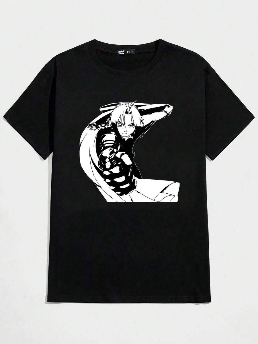Anime Brotherhood T-Shirt Unisex 100% Cotton Streetwear Launch Shipping Various Colors!! - 黑色 - 查看 1