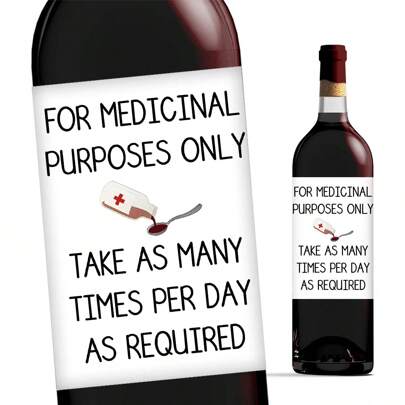 6 张/套，搞笑笑话快乐酒瓶标签，圣诞老人香槟酒瓶贴纸，圣诞节搞笑生日新奇酒瓶标签，个性化酒瓶防水标签贴纸，适用于派对装饰，送给朋友、家人、圣诞节和情人节的创意礼物