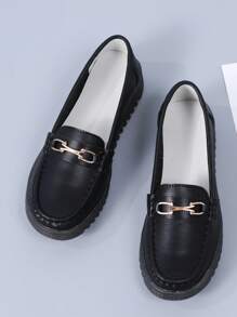 Zapatos planos para mujer, nuevos zapatos casuales, zapatos de PU cómodos, zapatos clásicos de alta calidad para mujer, nuevos zapatos de suela blanda antideslizante y sin fatiga - Negro - Ver 8
