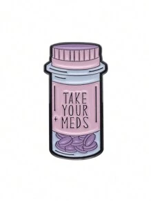 1/5 piezas de broche de esmalte creativo con forma de botella de medicina, insignia de estrella personalizada, regalo de dibujos animados de salud mental, para amigo, médico, enfermera, decoración de solapa, accesorios de vestir, alfiler para ropa, bolso, dije, mochila para la escuela