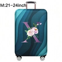 Capas de bagagem, capas de porta-malas, capas contra poeira, 18-32 polegadas, protetor, resistente a arranhões, impressão de corpo inteiro, mala de viagem, capa protetora lavável, acessórios de viagem, suprimentos de bagagem, moda, flor roxa, bolsa para escola, acessórios escolares, material escolar