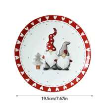 Nordic Stitching Santa Claus Bowls And Plates Tableware Set Embossed Sealed Jar Spice Jar Western Ceramic Flat Plate Cup Christmas Tableware Set,School Supplies