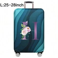 Capas de bagagem, capas de porta-malas, capas contra poeira, 18-32 polegadas, protetor, resistente a arranhões, impressão de corpo inteiro, mala de viagem, capa protetora lavável, acessórios de viagem, suprimentos de bagagem, moda, flor roxa, bolsa para escola, acessórios escolares, material escolar