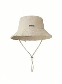 1 pezzo Cappello da pescatore da donna con coulisse sul bordo, in tessuto morbido, antivento, alla moda, adatto per uso quotidiano, pendolarismo, viaggi, vacanze e regalo di Ognissanti