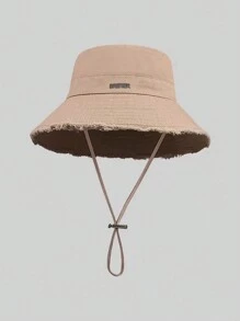 1 pezzo Cappello da pescatore da donna con coulisse sul bordo, in tessuto morbido, antivento, alla moda, adatto per uso quotidiano, pendolarismo, viaggi, vacanze e regalo di Ognissanti