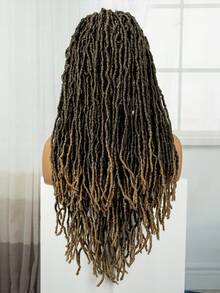 女士编织假发 9x6 双蕾丝前编织假发 非洲辫子 带婴儿头发 编织合成蕾丝前辫子假发 - 彩色 - 查看 6