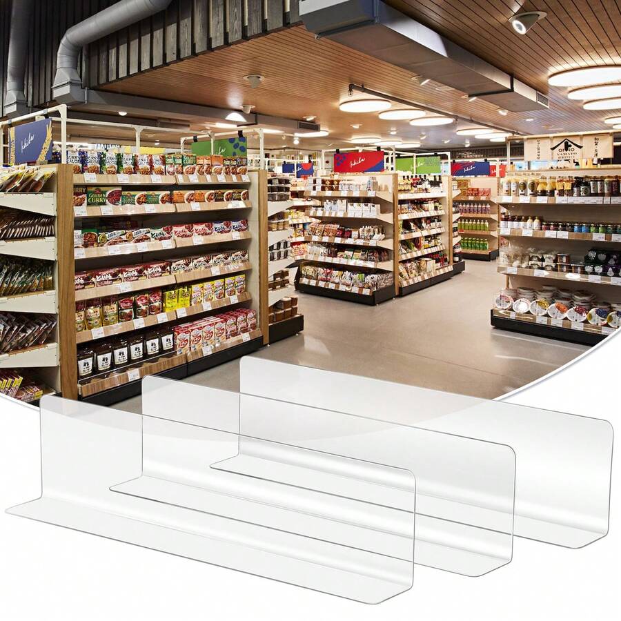 20pcs Supermarket Shelf Dividers Cabinets Shelf Dividers Plastic ...