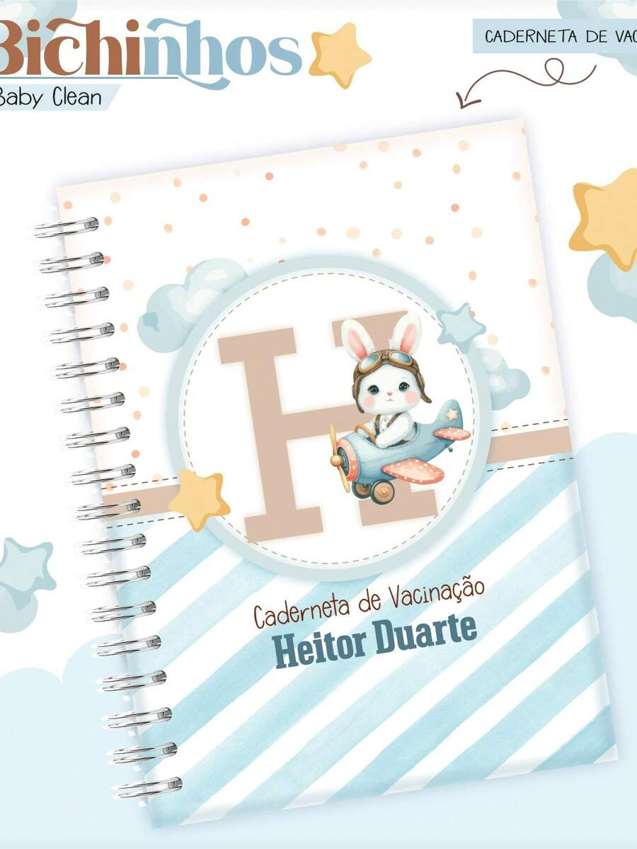 Vaccination Booklet Hardcover - Personalized For Boy - Mascotas 1 - Ver 1