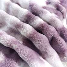 1pc New Style Printed Patchwork Plush Fleece Blanket, Soft Flannel (Polyester Fiber), Suitable For Warm Travel Home All Season