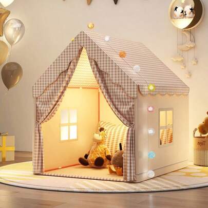 Decoração de Natal Deluxe Indoor Castle Tenda Playhouse - Espaçoso, Colorido, - Presente Perfeito para Férias e Natal para Uso Doméstico