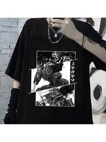 Anime Berseck T-Shirt Unisex 100% Cotton Streetwear Launch Shipping Various Colors!! - 黑色 - 查看 1