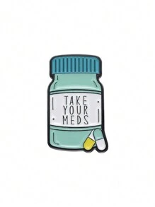 1/5 piezas de broche de esmalte creativo con forma de botella de medicina, insignia de estrella personalizada, regalo de dibujos animados de salud mental, para amigo, médico, enfermera, decoración de solapa, accesorios de vestir, alfiler para ropa, bolso, dije, mochila para la escuela
