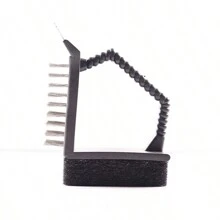 三合一不锈钢丝刷，烧烤清洁刷，90 度烧烤丝刷 - 黑色 - 查看 5