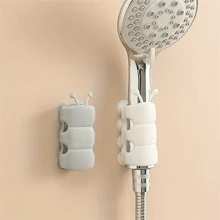 2pcs Shower Head Suction Cup Holder, Adjustable Wall Mount Silicone Shower Head Bracket, Bathroom Accessories