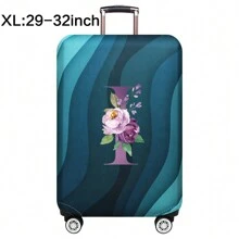 Capas de bagagem, capas de porta-malas, capas contra poeira, 18-32 polegadas, protetor, resistente a arranhões, impressão de corpo inteiro, mala de viagem, capa protetora lavável, acessórios de viagem, suprimentos de bagagem, moda, flor roxa, bolsa para escola, acessórios escolares, material escolar