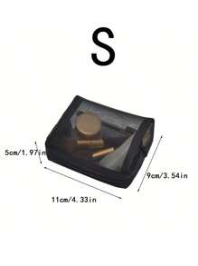 1/3pcs Transparent Mesh Cosmetic Bag, Toiletries Cosmetic Bag, Portable Zipper Cosmetic Bag, Large Capacity Portable Travel Cosmetic Bag, Professional Cosmetic Bag, Travel Cosmetic Bag, Multi-Functional Coin Purse, Toiletries Bag, Skin Care Bags, Makeup Bag, Vanity, Make Up Bag, Organizer, Storage, Makeup Organizer, Makeup Bags, Make Up Organizer - Multicolor - View 12