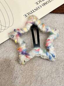1 件 Y2K 五角星发夹针织毛毡发夹刘海夹侧夹 - 彩色 - 查看 6