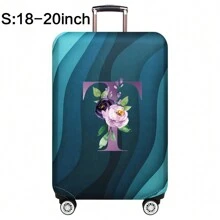 Capas de bagagem, capas de porta-malas, capas contra poeira, 18-32 polegadas, protetor, resistente a arranhões, impressão de corpo inteiro, mala de viagem, capa protetora lavável, acessórios de viagem, suprimentos de bagagem, moda, flor roxa, bolsa para escola, acessórios escolares, material escolar