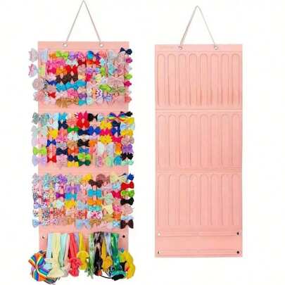 Hair Bow Holder Organizer For Girls Hanging Bow Holder For Girls Hair Accessories Storage Organizer For Headbands, Hair Clips, Hair Ties, Scrunchies Hair Clips Makeup Organizer