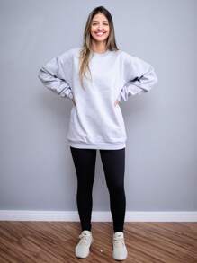 Women Sweatshirts - 灰色 - 查看 2