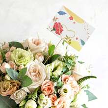 20Pcs Metal Floral Place Card Holder, Heart Round Shape Flower Pick Clips Table Number Holders, Gold Metal Card Picture Holder Pick, Floral Gift Card Holder Clips For Wedding Party Favor - Gold - View 6