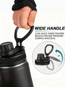 1 pieza Botella de agua de acero inoxidable aislada de 32 onzas, vaso al vacío de doble pared a prueba de fugas, excelente para actividades al aire libre, botella aislada para bebidas calientes - Multicolor - Ver 3