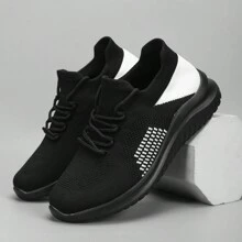 Damskie lekkie, oddychające, dzianinowe, miękkie, wygodne buty w kratę