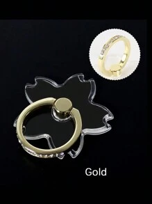 Cherry Blossom Rhinestone Phone Holder, Transparent Cherry Blossom Stand, 360° Rotating Ring Holder, Transparent Phone Stand Compatible With Most Phones, Tablets And Phone Cases, Suitable For IPhone, Android Phones, Birthday Gift, Gift For Family And Friends, Phone Ring Holder, Phone Accessories - Multicolor - View 7