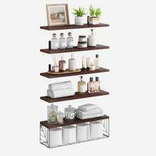 Kệ phòng tắm 3/5 tầng, Trang trí tường, Kệ nổi gắn tường, Kệ phòng tắm trên bồn cầu có lan can kim loại, Trang trí kệ tường phòng, Kệ lưu trữ giấy vệ sinh Farmhouse, Cho phòng tắm, Phòng khách, Phòng ngủ, Lưu trữ và trang trí tường bếp, Trang trí phòng Trang trí phòng tắm Nhà Tổ chức phòng tắm Mùa hè Trở lại trường - Nhiều màu - Xem 16
