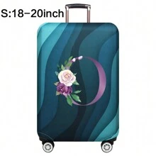 Capas de bagagem, capas de porta-malas, capas contra poeira, 18-32 polegadas, protetor, resistente a arranhões, impressão de corpo inteiro, mala de viagem, capa protetora lavável, acessórios de viagem, suprimentos de bagagem, moda, flor roxa, bolsa para escola, acessórios escolares, material escolar