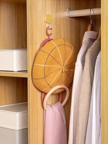 1 件装衣帽架帽子架帽子整理收纳架围巾包挂钩门后壁挂，棒球帽墙壁衣架帽子收纳架 - 多色 - 查看 4