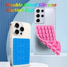 Multifunctional Suction Silicone Cell Phone Holder Double-Sided 40 Suction Cups Case IPhone And Android Compatible Mobile Accessories - Morado - Ver 5
