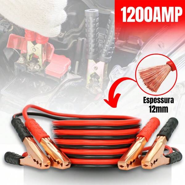 Cabo De Chupeta 1200 amp Transmissão 12mm Caminhão Carro Moto Bateria
