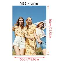 1 pièce Affiche sur canevas photo personnalisée avec cadre en bois DIY ou sans cadre, impression personnalisée de votre photo sur canevas, décoration murale à accrocher, cadeau pour les couples, anniversaires pour petite amie, petit ami, épouse, mari, mère, père, anniversaire, remise des diplômes, Slow Summer Living