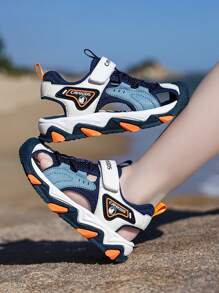 1 Pair Boys' Summer Closed Toe Sandals, Kids Sports Closed Toe Sandals