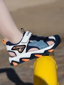 1 Pair Boys' Summer Closed Toe Sandals, Kids Sports Closed Toe Sandals