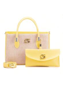 Fabric Crossbody Bag Kit + Gaby Show Wallet - 黃色 - 查看 1