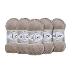 ESTAMBRE HILAZA ALIZE DIVA Paq 5 madejas 100gr c/u, mismo color ESTAMBRES KARINA - 167 - Ver 1