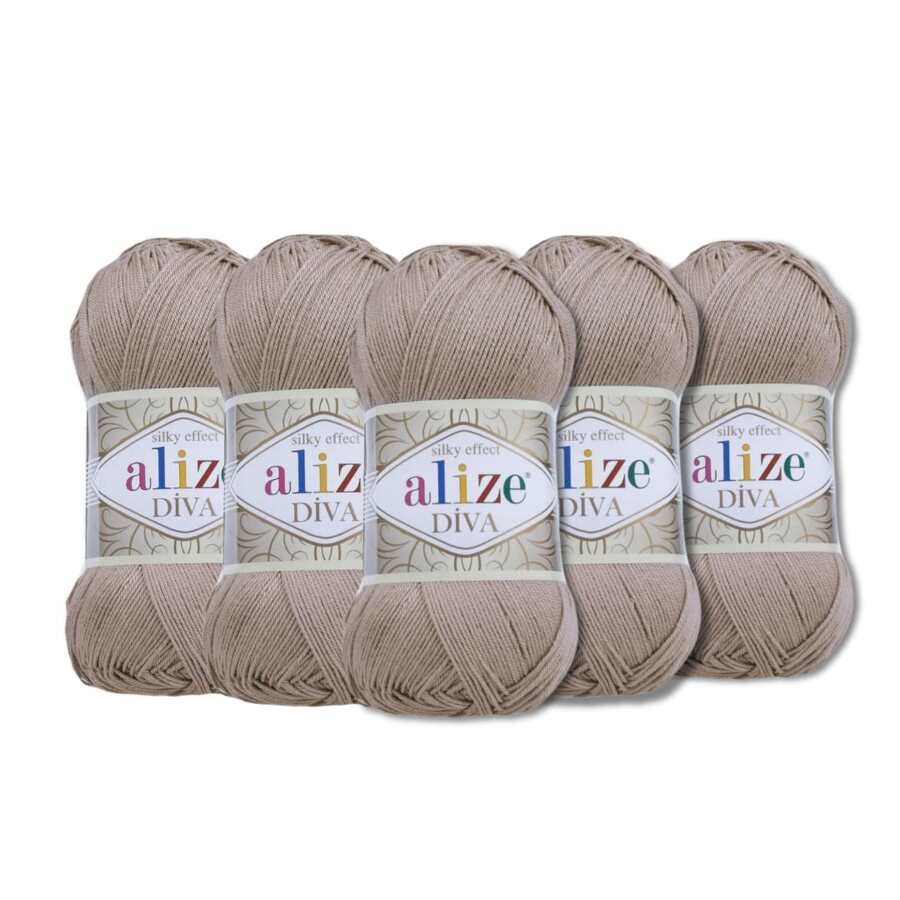 ESTAMBRE HILAZA ALIZE DIVA Paq 5 madejas 100gr c/u, mismo color ESTAMBRES KARINA - 167 - Ver 1