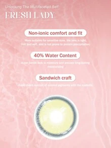 FRESH LADY 1副自然绿色眼部颜色软性隐形眼镜 X-Green Flare 14.00mm 日抛型美瞳，年抛型 - 綠色 - 查看 6